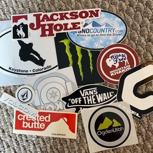 Ski/Snowboard/Car Stickers Bundle